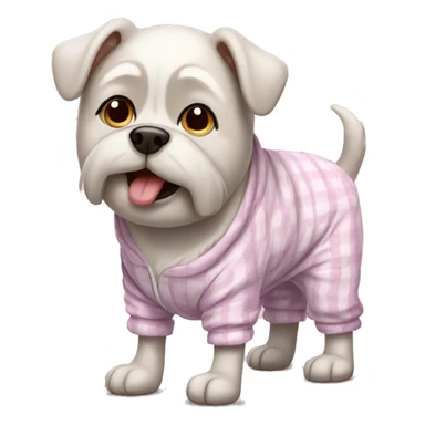 Dog wearing pajamas sticker