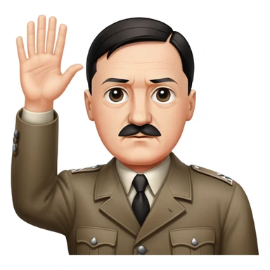 Hitler con la mano destra alzata sticker