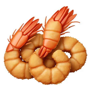 Fried shrimp sticker