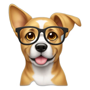 Chien avec des lunettes sticker