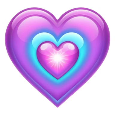 magical heart with aura sticker