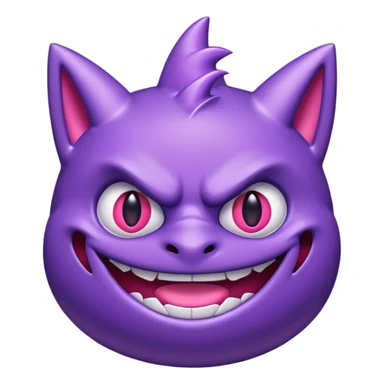 glitter purple and pink gengar sticker