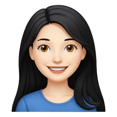 Mujer blanca pelo largo negro coceethe sticker