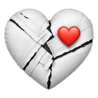 Black and white bandaged heart  sticker