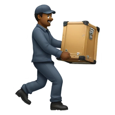 Stagehand pushing a road case sticker