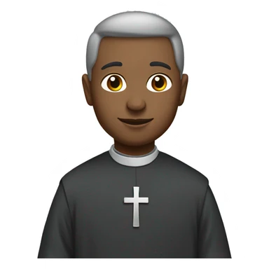Priest with gray dress with crosses sticker