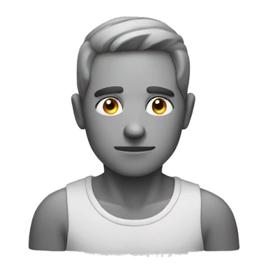 a man thinking about sticker