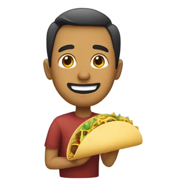 Una persona comiéndose un taco  sticker