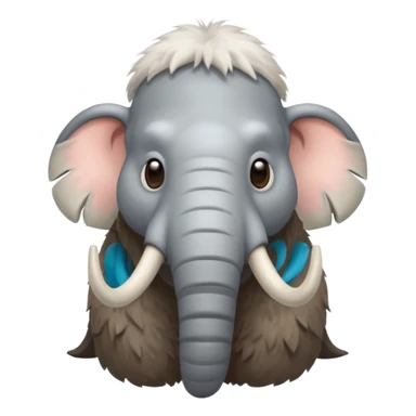 a Mammoth, half body, cute, Ice Age sticker