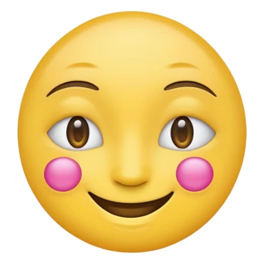 Standard Yellow emoji with pink under eye patches sticker