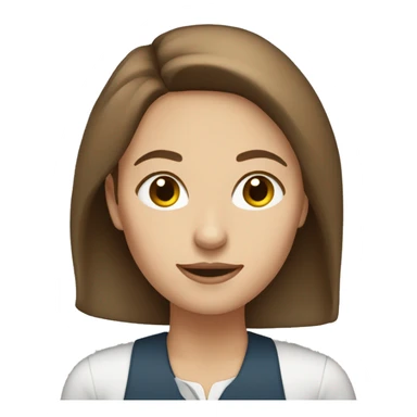 bbbb Caucasian woman with brown hair  at work sticker