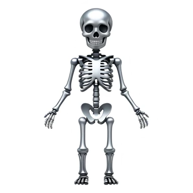 A ￼skeleton made out of metal￼ sticker