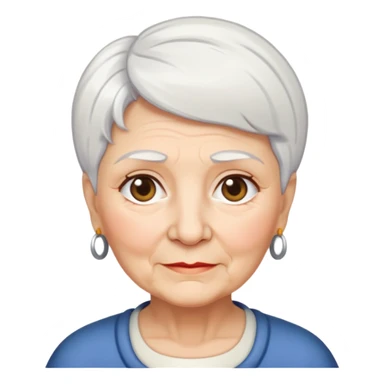 Una abuela italiana pelo corto blanco  sticker