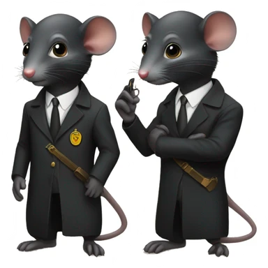 Black rat as a spy sticker