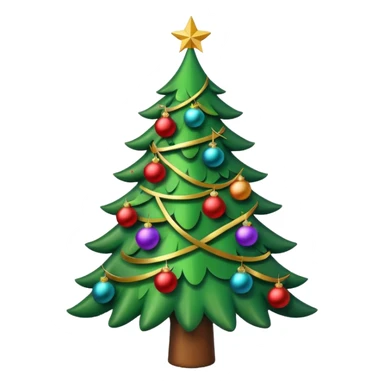 Preppy Christmas tree sticker