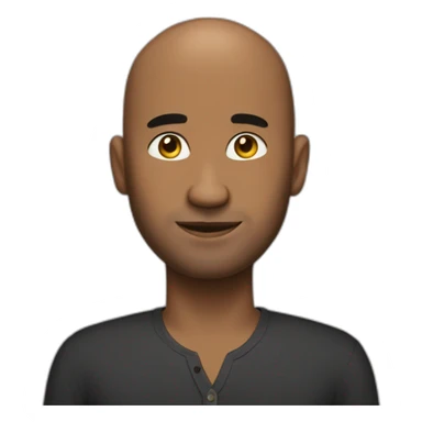 Bald brown rich man 30 years old sticker