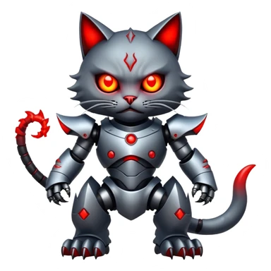 SuperDoomsday robot cat monster demon lord god full body  sticker