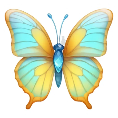 Crystal butterfly sticker