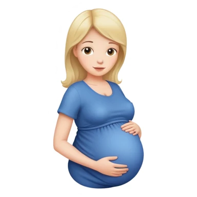 pregnant woman with baby bump sticker