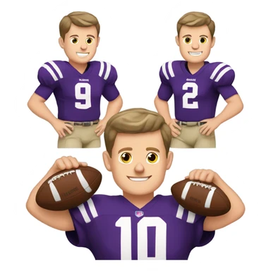 Jor burrow holding two footballs  sticker