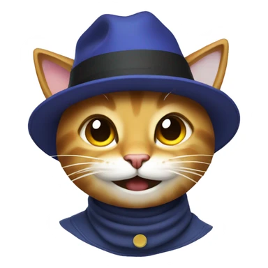 a cat with a hat and coding on visual studio code and laughing sticker