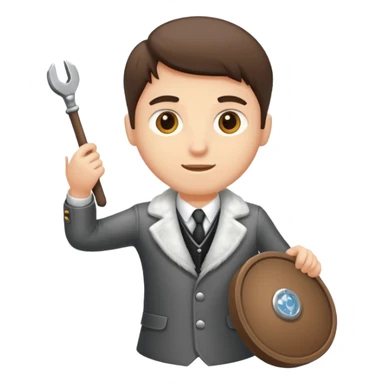 Ministrante maschio con pisside e camice sticker