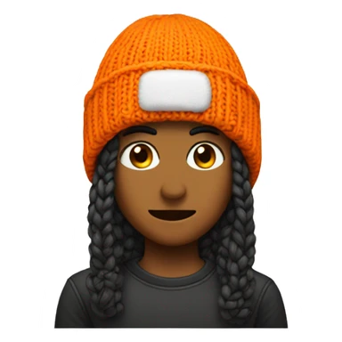 Orange beanie just the beanie sticker