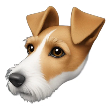 Fox-terrier-pelo-de-alambre-orejas-color-negro sticker