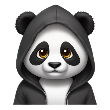 Panda with hoodie sticker