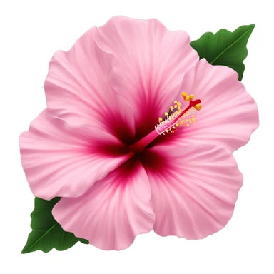 soft pink hibiscus flower sticker
