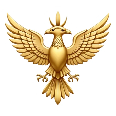 Modern stylized Faravahar Persian symbol sticker