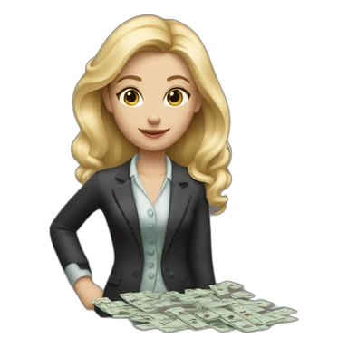 blond girl with monopoly game sticker