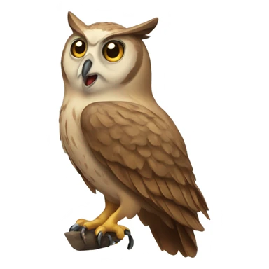 owl with telegram sticker