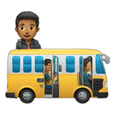 Riding in bus sticker