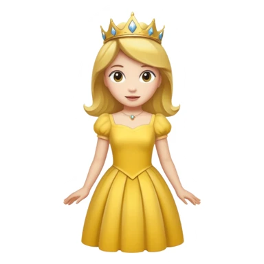 Princess daisy yelllow dress standing sticker