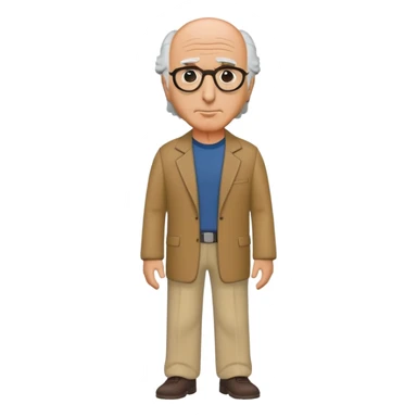 Larry David full body, funko style very exaggerated  sticker