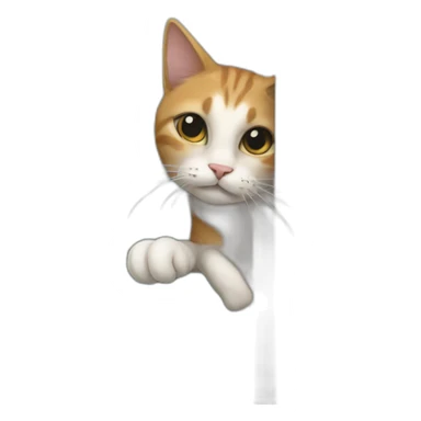 cat on the door sticker