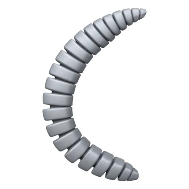 human spine emoji showing slight scoliosis sticker