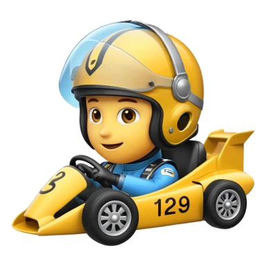 emoji de análise de Fórmula 1 com elementos de corrida, gráficos e capacete de piloto sticker