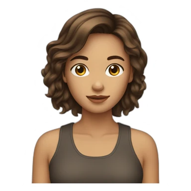 Fille au cheveux brune sticker