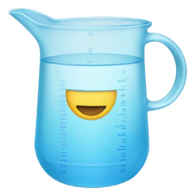 measuring cup filled with half water sticker