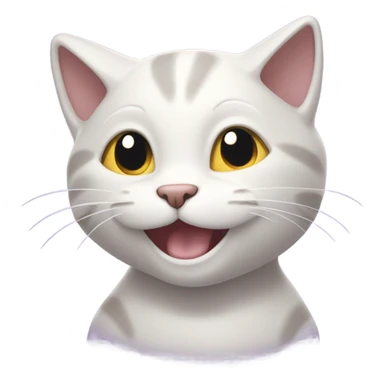 lavender cat emote laughing sticker