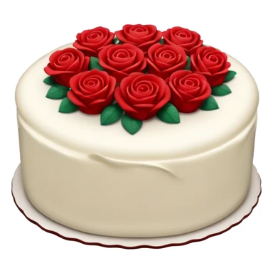 Cake with red roses sticker