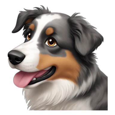 cute australian shepherd playing sticker