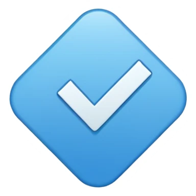 The blue check mark and the check mark itself should be in the middle without shadows.  sticker