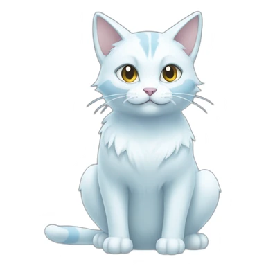 Sitting-bicolor-ice-type-cat-pokemon sticker