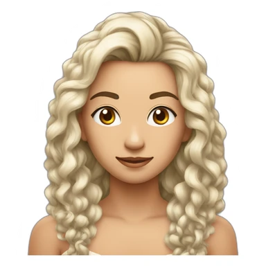 criar uma loirinha de cabelo comprido , magrinha usando fone de ouvido sticker