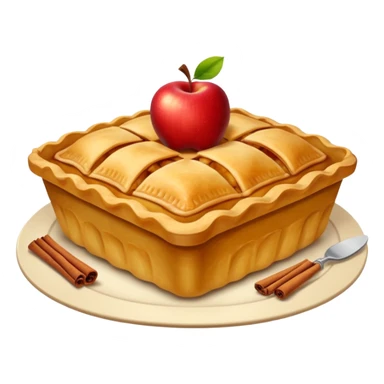Square type of Apple pie  sticker