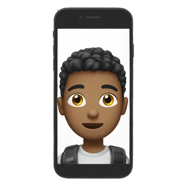 Boy Looks Video on mobile phone sticker