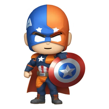 Goku fused with captain america sticker